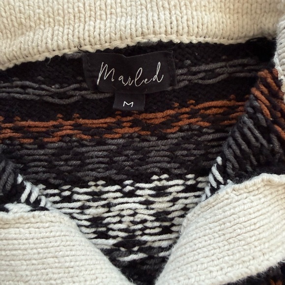 Multi color Cropped V-neck Sweater Women’s Medium - Picture 2 of 4